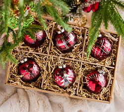 Cut Glass Ornament Box - Set of 6