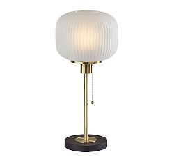 Nausica Ribbed Glass Table Lamp (14")