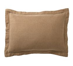 Open Box: Belgian Flax Linen Sham, Standard Set of 3 - Toffee