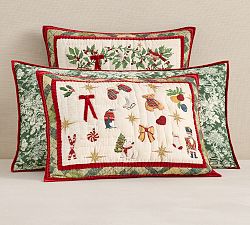 Deck the Halls Christmas Tree Reversible Quilted Sham