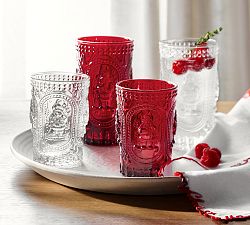 Santa Embossed Cocktail Glasses