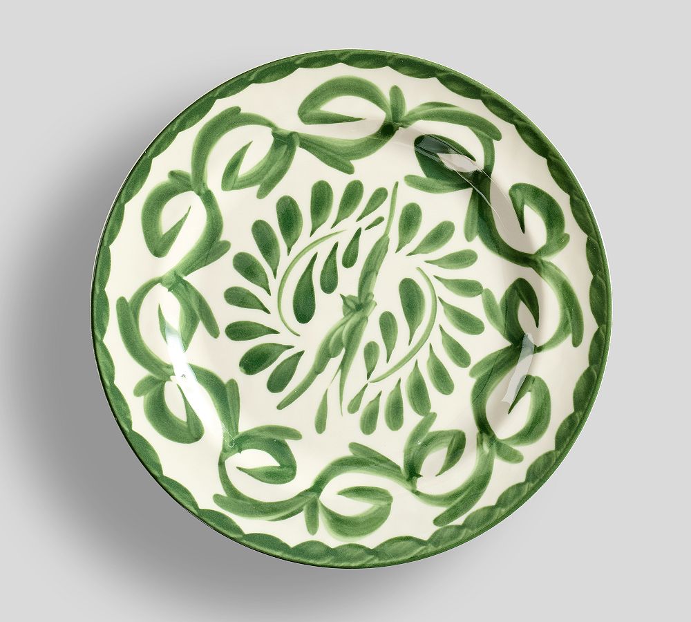 Puebla Outdoor Melamine Salad Plates - Set of 4 - Set of 4 - Green