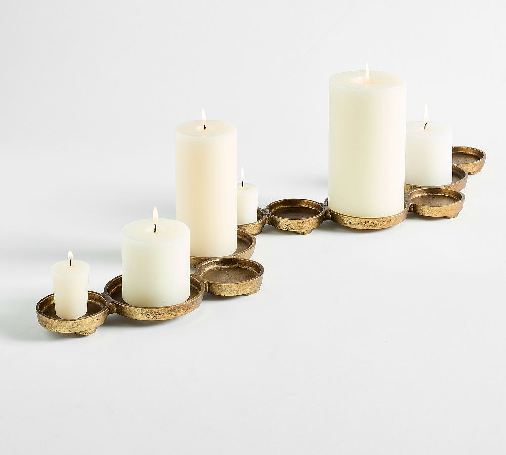 Sedona Brass Candle Holder Centerpiece - Brass