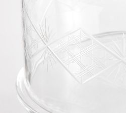 Antique Cut Glass Cake Dome &amp; Stand