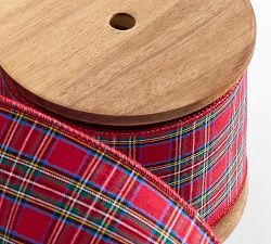 Red Plaid Ribbon Garland