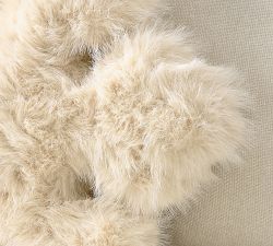 Sparkle Faux Fur Snowflake Shaped Pillow