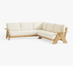 Modern Farmhouse 2-Piece Loveseat Outdoor Sectional Set (100")