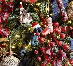Plaid Dog Ornament