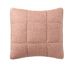 Open Box: European Flax Linen Waffle Comforter Sham, Euro, Set of 2 - Brick