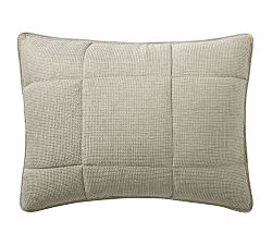 Open Box: European Flax Linen Waffle Comforter Sham, Standard Set of 2 - Eucalyptus