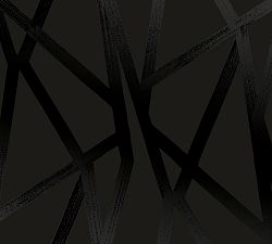 Open Box: Intersections Removable Wallpaper (396") - Black