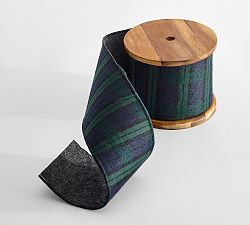 Blue Plaid Ribbon Garland