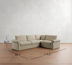 Westwood Roll Arm 3-Piece Sectional (124")