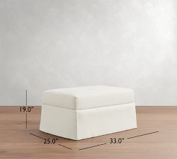 Buchanan Modern Slipcovered Ottoman and a Half