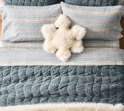 Sparkle Faux Fur Snowflake Shaped Pillow