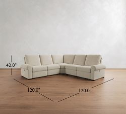 Turner Roll Arm Power Reclining L-Shaped Sectional (120")