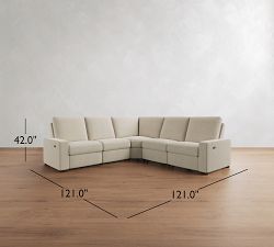 Turner Square Arm Power Reclining L-Shaped Sectional (117")