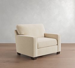 Open Box: Buchanan Square Arm Chair and a Half - Performance Boucle Oatmeal