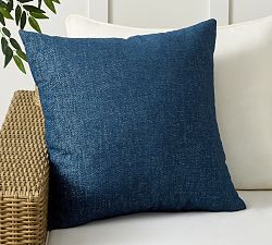 Open Box: Performance Boucle Outdoor Pillow, 24" - Indigo