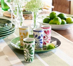 Puebla Porcelain Shot Glasses - Set of 4