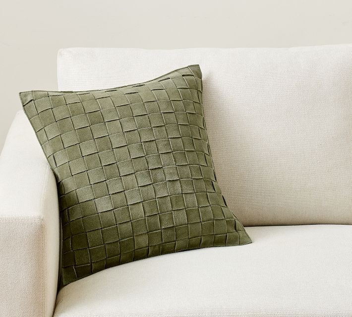 Handmade Basket Weave Cushion Cover – Soft Polyester Pillow Case For Sofa, Bed, Or Any Room (Square, Zipper Closure, UK Made)