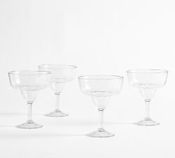 Hammered Outdoor Margarita Glasses