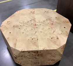 Open Box: Elaina Geometric Coffee Table (45.5") - Light Burl