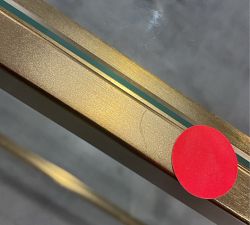 Open Box: Everson Glass Console Table (58.5") - Antique Brass