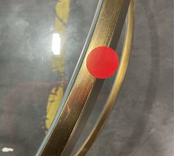 Open Box: Everson Round Glass Coffee Table (41") - Brass