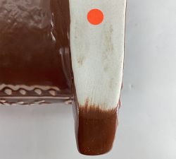 Open Box: Handcrafted Ceramic Gingerbread Reindeer &amp; Sleigh Set - Brown/White