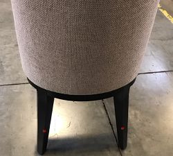 Open Box: Layton Upholstered Dining Chair - Performance Midland Tweed Stone, Blackened Oak