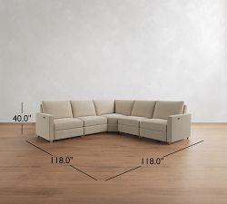 Westwood Slim Arm Power Reclining L-Shaped Sectional (119")