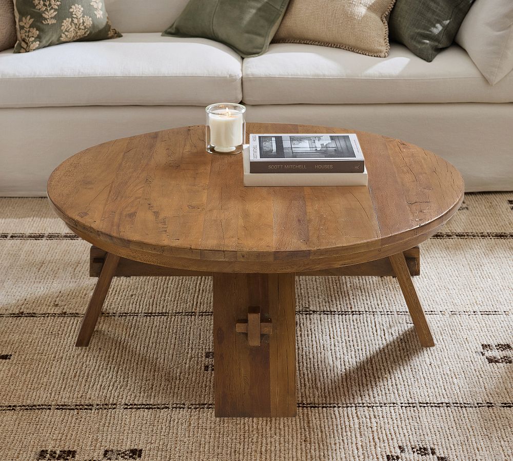 Fallon Round Coffee Table (40") by Pottery Barn