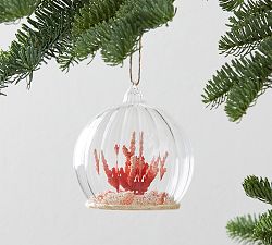 Coral in Glass Cloche Ornament