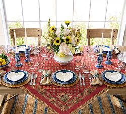 Heirloom Scalloped Heart Stoneware Appetizer Plates - Set of 4