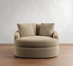 Open Box: Balboa Upholstered Media Lounger (58") - Performance Suede Stone