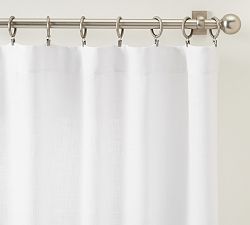Open Box: Brixton Textured Light Filtering Curtain, 100"W x 96"L, Set of 2 -  White