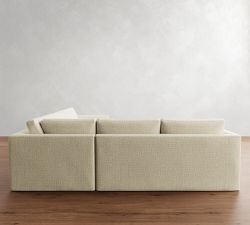 Carmel Slim Arm Slipcovered 3-Piece L-Shaped Sectional (110")