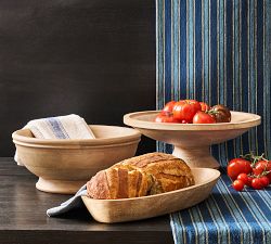 Sierra Wood Low Oval Bowl