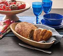 Sierra Wood Low Oval Bowl