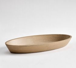 Sierra Wood Low Oval Bowl