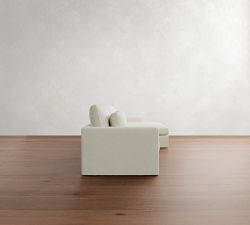 Westwood Slim Arm Deep Seat Slipcovered Chaise Sectional (125"-143")