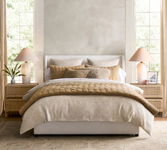 Cotton Jacquard Medallion Duvet Cover by Pottery Barn