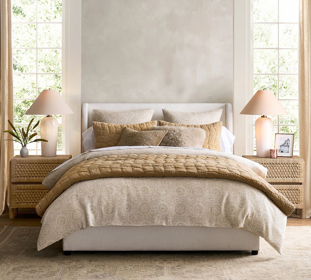 Arlo Upholstered Shelter Storage Bed by Pottery Barn