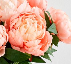 Faux Composed Coral Peonies