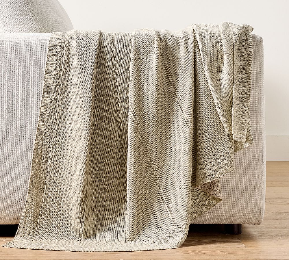 Hyannis Linen Knit Throw by Pottery Barn