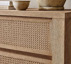 Marina Cane 6-Drawer Dresser (66")