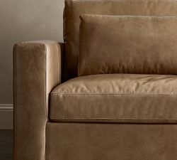 Westwood Square Arm Deep Seat Leather Sofa (77"-102")