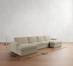 Westwood Square Arm Double Chaise Sectional (186")