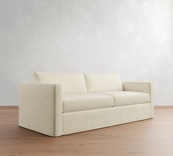 Carmel Slim Arm Slipcovered Sofa (56"&ndash;116")